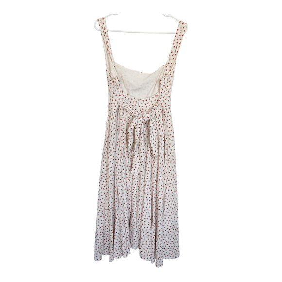 Caroline Constas‎ Linen Blend Floral  Midi Dress L Retro Peasant Cottagecore - Picture 2 of 8